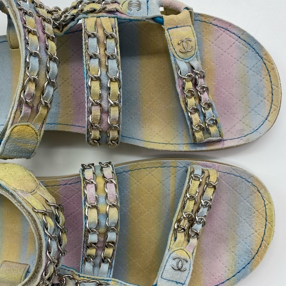Chanel Dad Sandals in Rainbow Pastels Colors - Picture 4 of 8